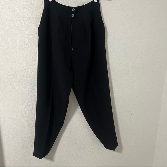 Louis Feraud Women’s Sz 8 100% Silk Black Straight Leg Lined Pants Business EUC - Picture 1 of 10